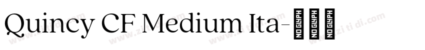 Quincy CF Medium Ita字体转换